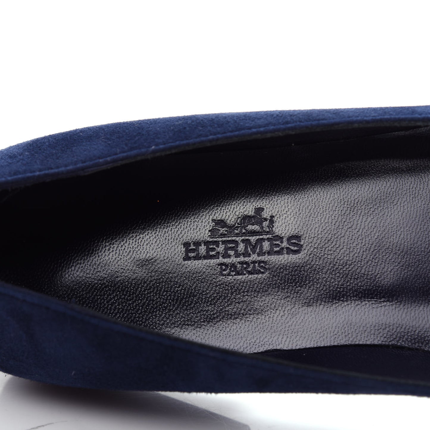 Velvet Goatskin Pegase Ballerina Flats 37 Marine