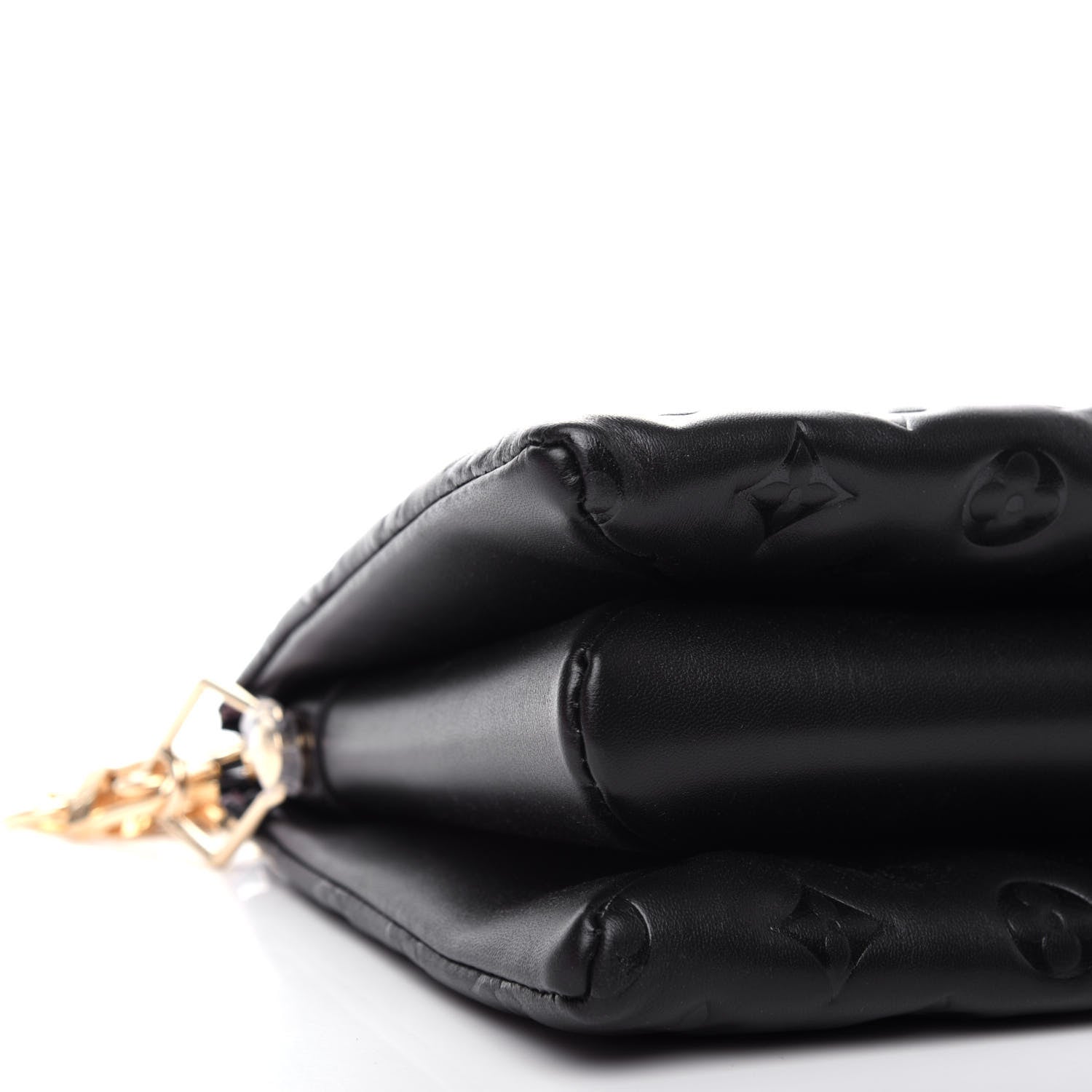 Louis Vuitton Lambskin Embossed Monogram Coussin PM Black 9 of 12