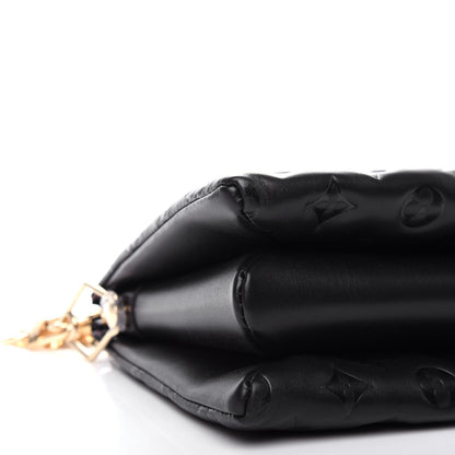 Louis Vuitton Lambskin Embossed Monogram Coussin PM Black 9 of 12