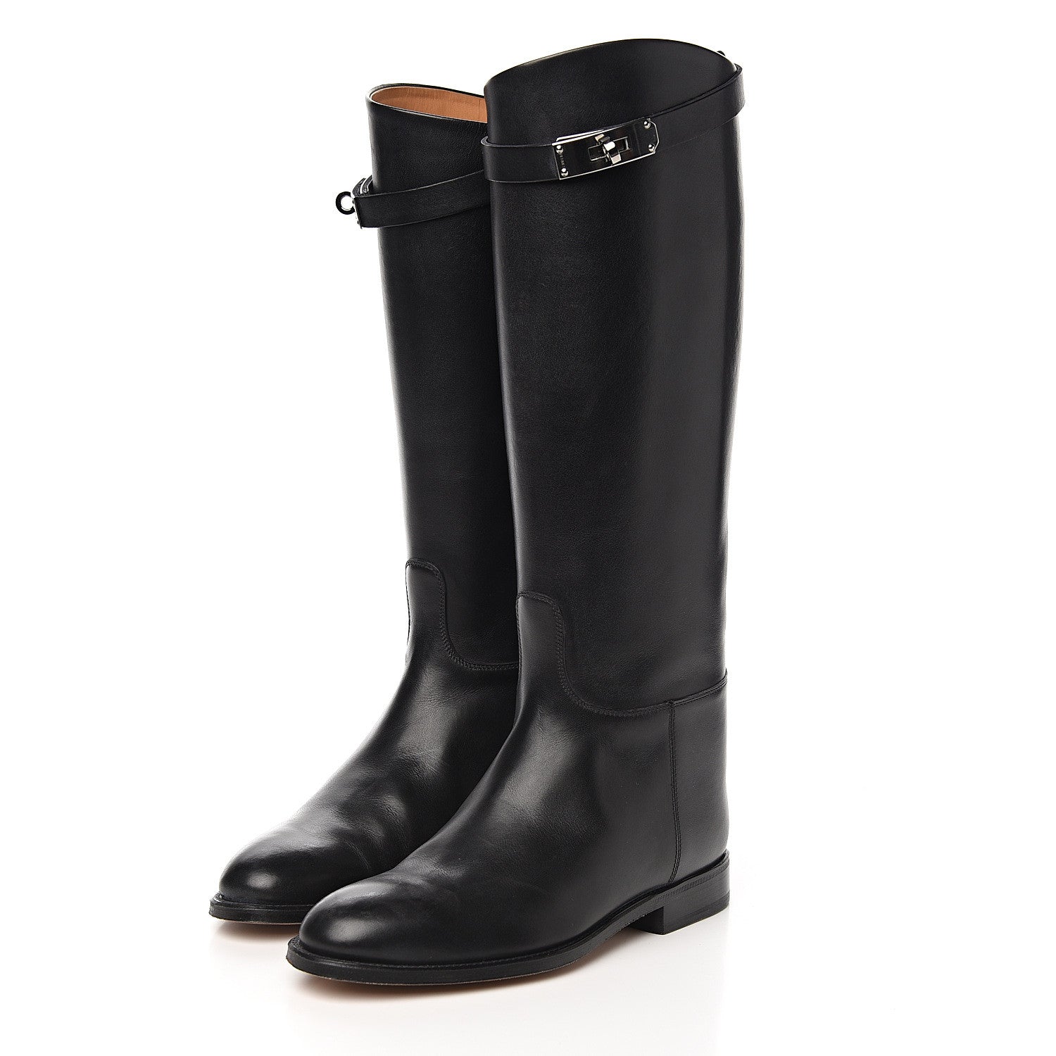 Hermes Box Kelly Jumping Boots 35 Black 3 of 7