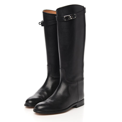 Hermes Box Kelly Jumping Boots 35 Black 3 of 7