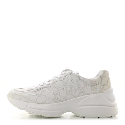 Gucci GG Supreme Monogram Womens Rhyton Sneakers 39.5 White 1 of 9