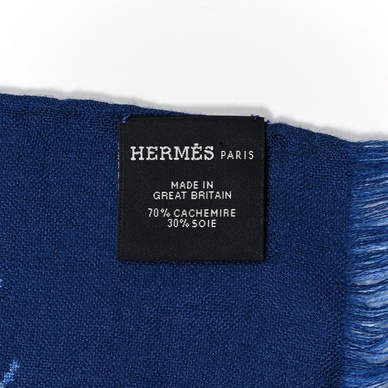 Hermes Cashmere Silk Whispering Horses Echarpe Muffler Mediterranee Indigo 4 of 11