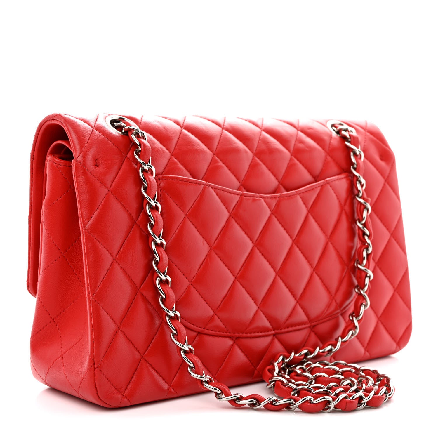 Chanel Lambskin Quilted Medium Double Flap Red 3 of 13