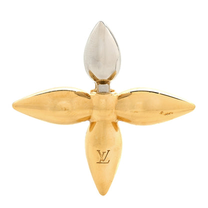 Louis Vuitton Monogram Metal Louisette Hair Clip Gold 1 of 5