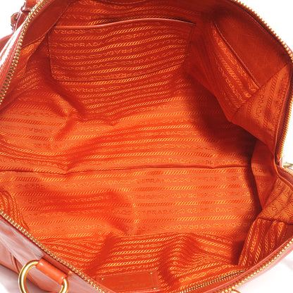 Prada Vitello Shine Tote Papaya 5 of 9