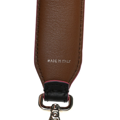 Fendi Vitello Dolce Plexiglass Bi-Color Studded Strap You Black Brownie Multicolor 4 of 4