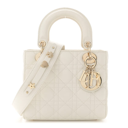 Christian Dior Lambskin Cannage Small My ABCDior Lady Dior White 1 of 10