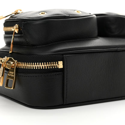 Louis Vuitton Calfskin Monogram Embossed Utility Crossbody Black 8 of 9