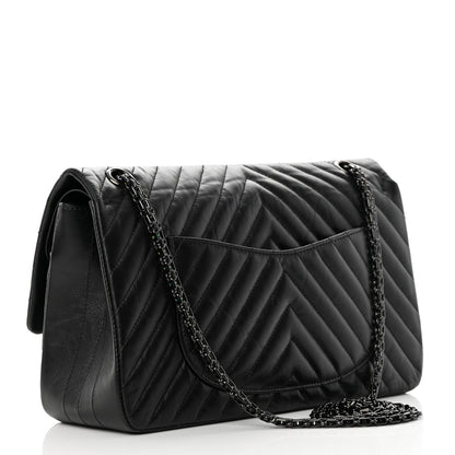 Chanel Aged Calfskin Chevron Quilted 2.55 Reissue 226 So Black 3 of 11