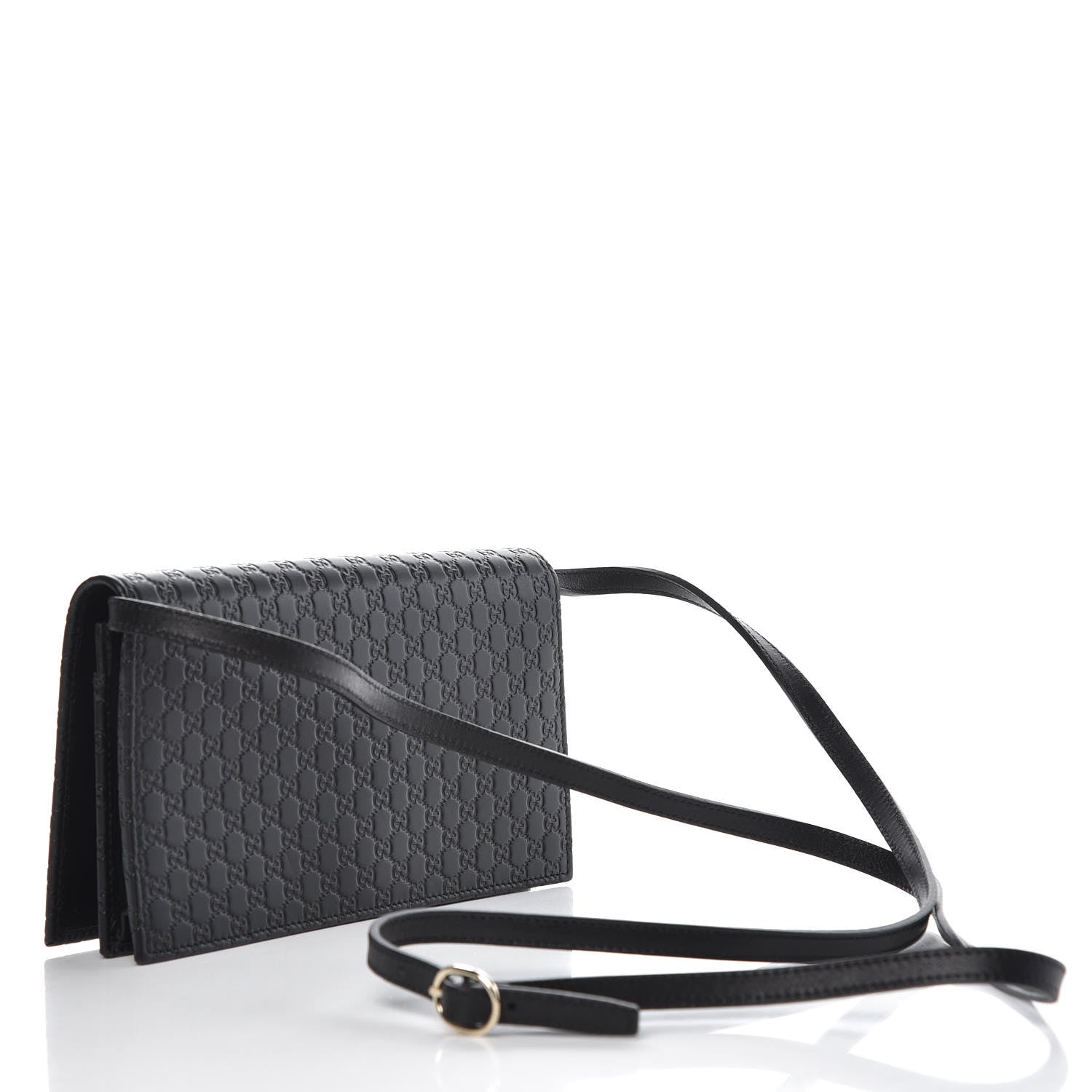Gucci Microguccissima Crossbody Wallet Black 3 of 7