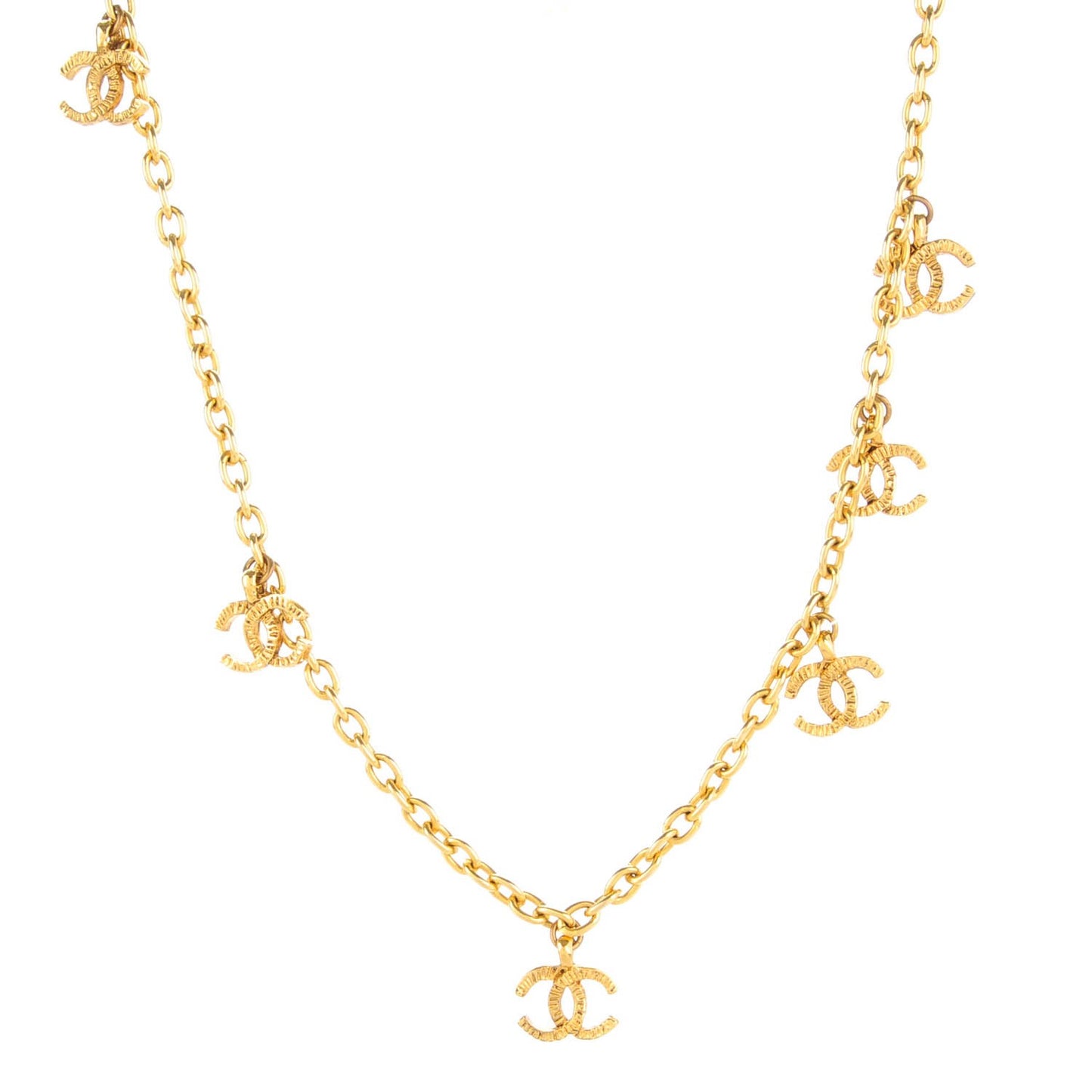 CC Charm Necklace Gold