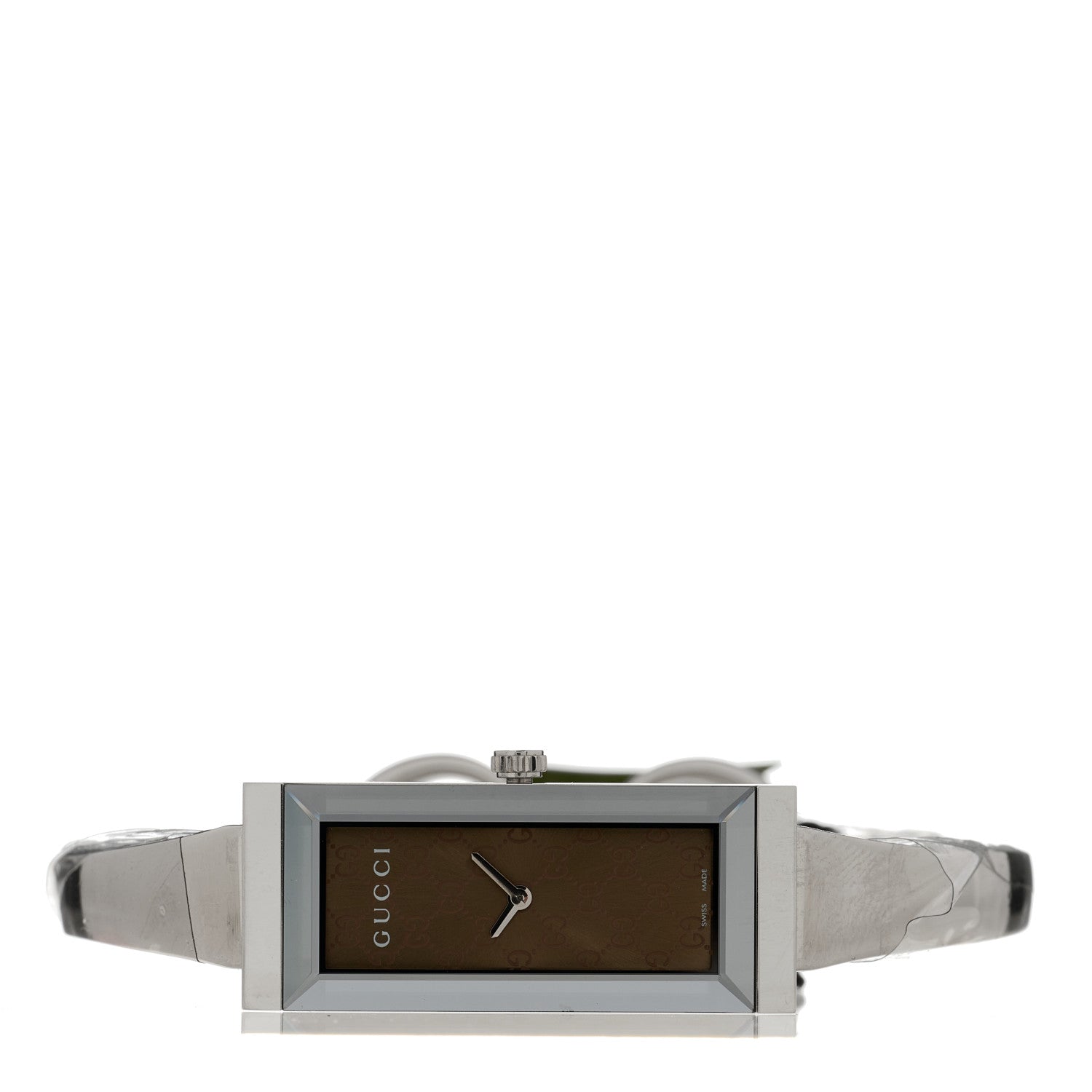 Gucci Stainless Steel 14mm G-Frame Quartz Watch Brown 2 of 4