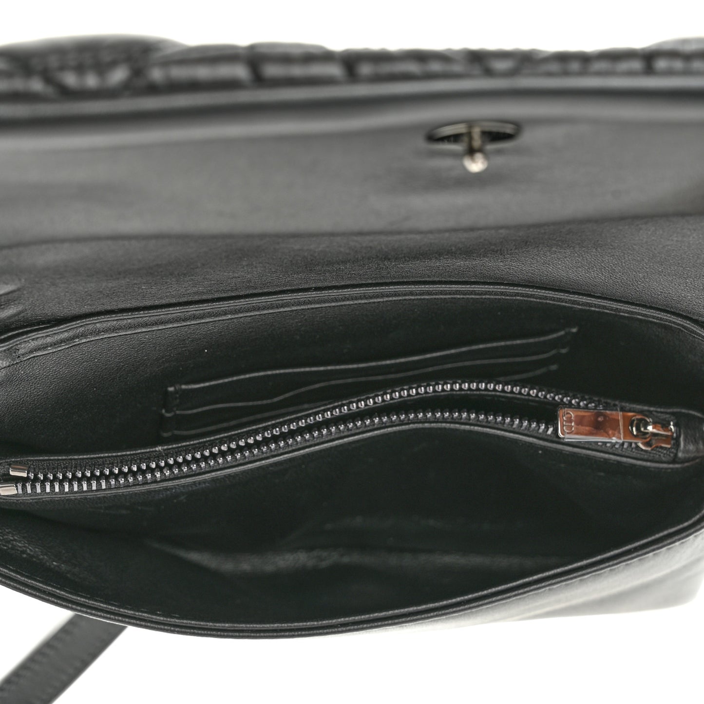 Calfskin Macrocannage Mini Caro Bag Black