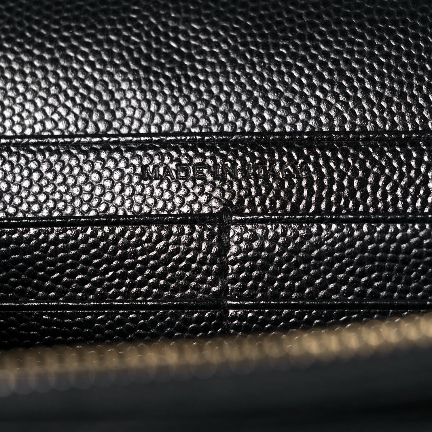 Saint Laurent Grain De Poudre Matelasse Chevron Monogram Chain Wallet Black 6 of 12