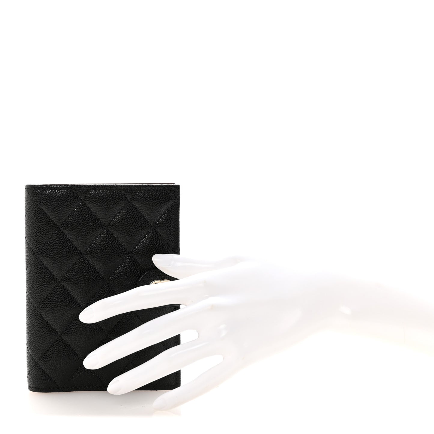 Caviar Quilted Passport Holder Black