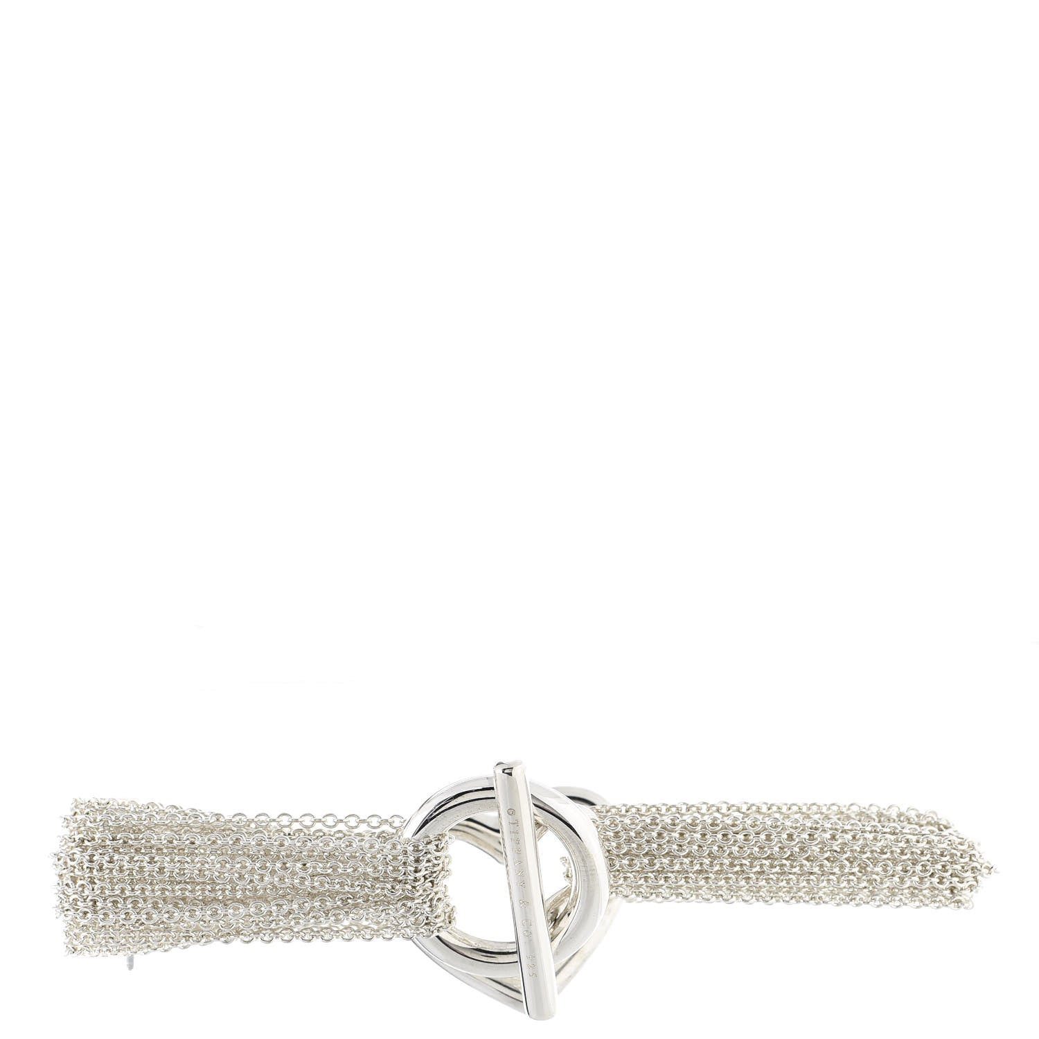 Tiffany Sterling Silver Heart Mesh Bracelet 3 of 4
