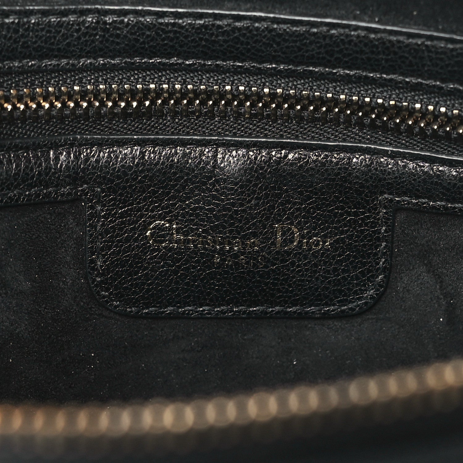 Christian Dior Goatskin Double Saddle Pouch Black 6 of 8