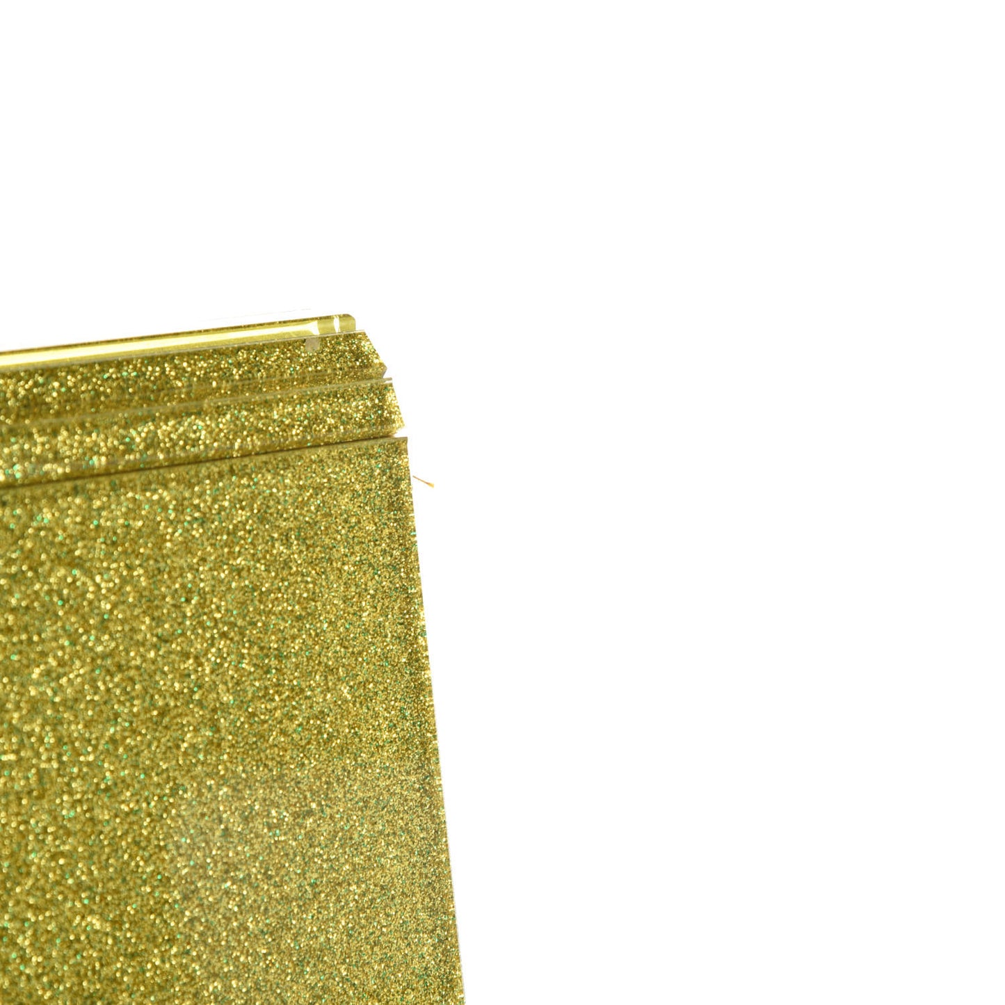 Acrylic Glitter Candy Clutch Citrine
