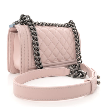 Chanel Lambskin Quilted Small Boy Flap Light Pink 3 of 11