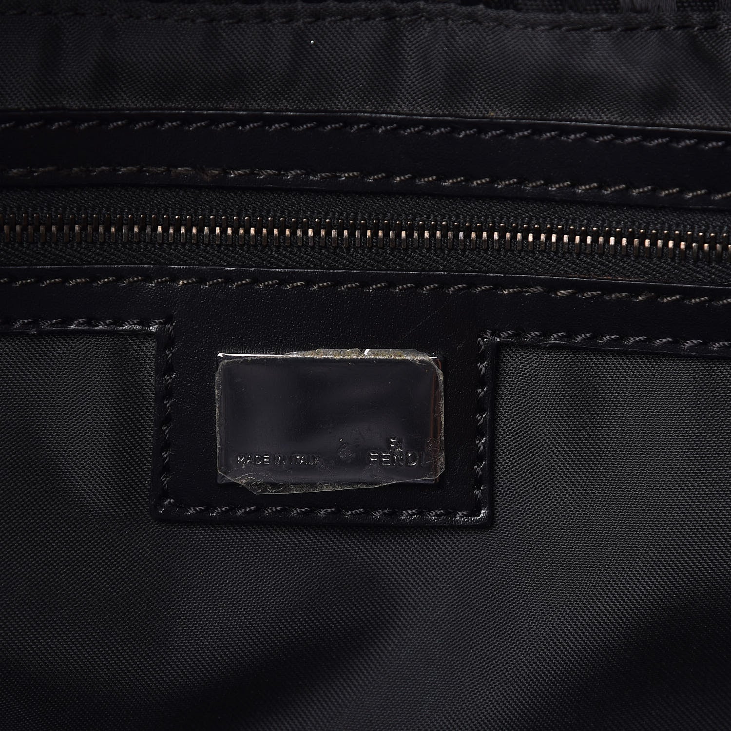Fendi Zucchino Small Shoulder Bag Black 6 of 10