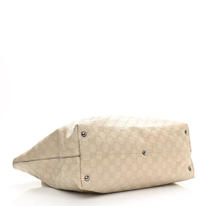 Gucci Guccissima Medium Icon Bit Tote Off White 3 of 13
