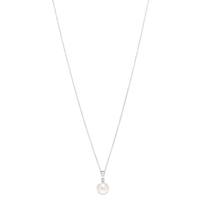Mikimoto 18K White Gold Akoya Pearl 7.5mm Pendant Necklace 1 of 5