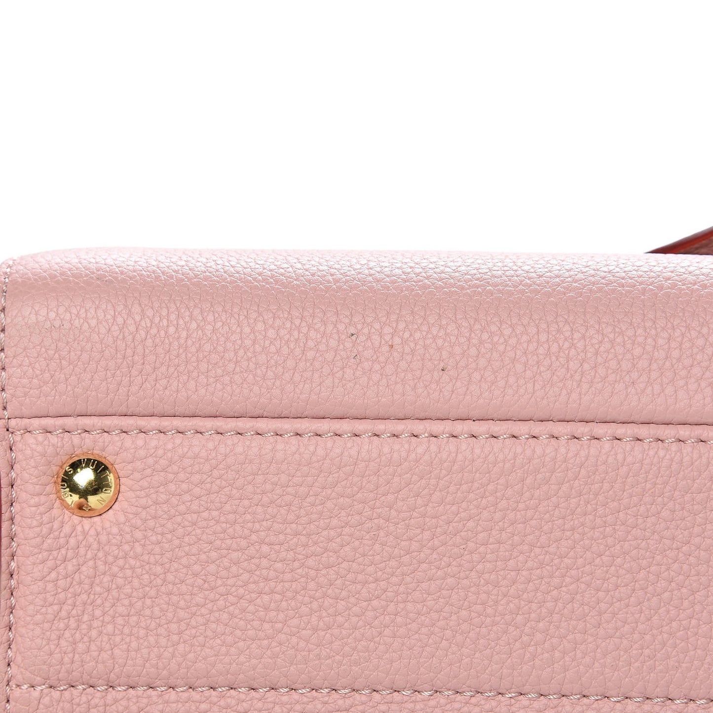 Grained Calfskin Monogram Double V Rose Poudre
