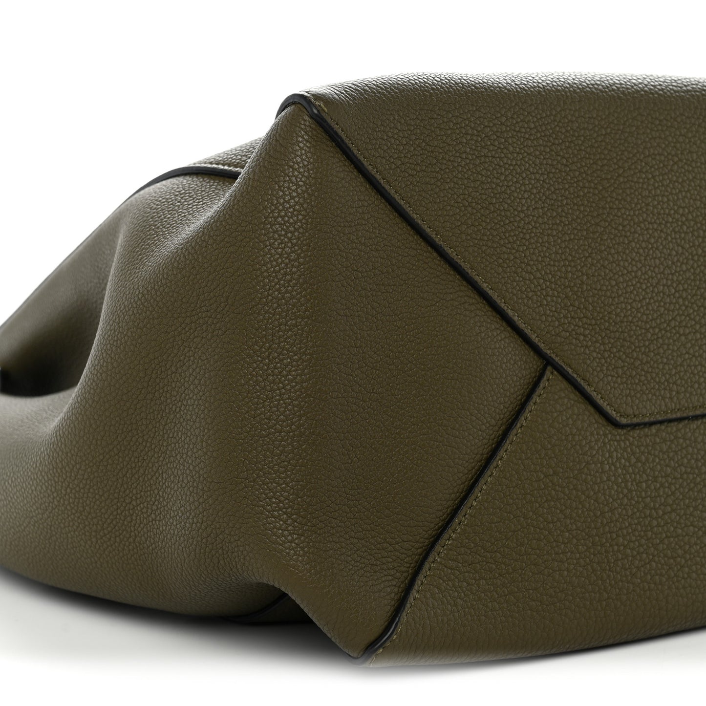 Soft Grained Calfskin Small Belt Cabas Phantom Khaki