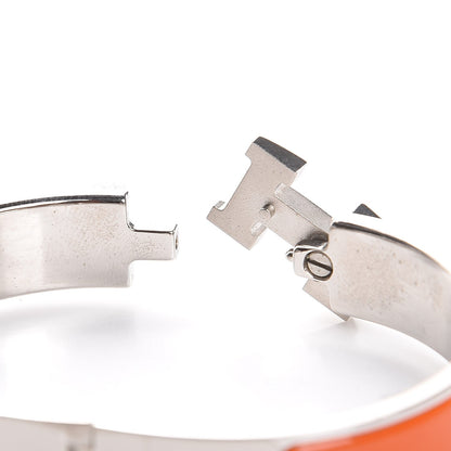 Hermes Enamel Narrow Clic Clac H Bracelet PM Orange 5 of 6