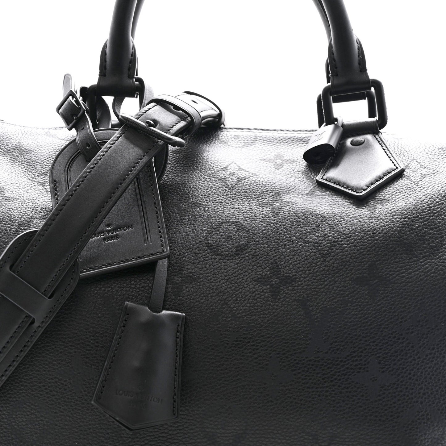 Calfskin Monogram Speedy P9 Bandouliere 40 Ultra Black
