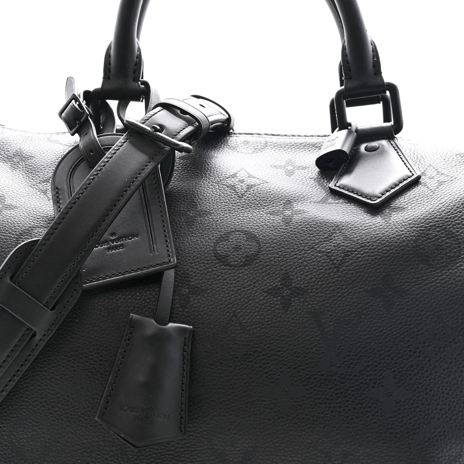 Louis Vuitton Calfskin Monogram Speedy P9 Bandouliere 40 Ultra Black 9 of 11