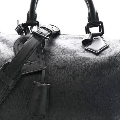 Louis Vuitton Calfskin Monogram Speedy P9 Bandouliere 40 Ultra Black 9 of 11