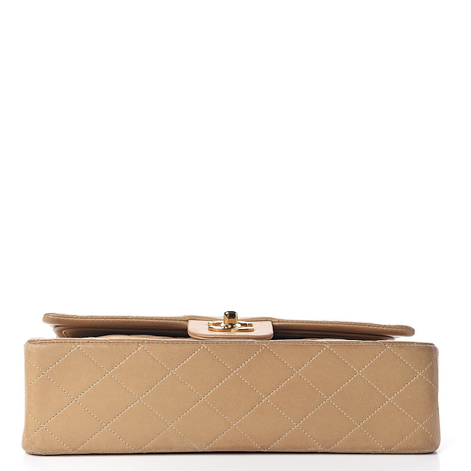 Chanel Lambskin Quilted Medium Double Flap Beige 16 of 16