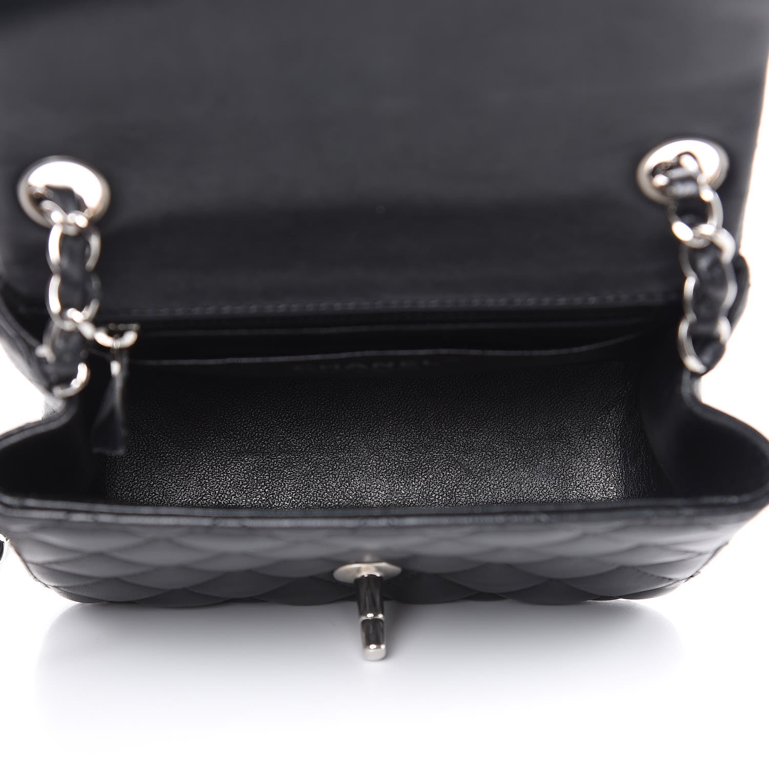Chanel Lambskin Quilted Mini Square Flap Black 5 of 13