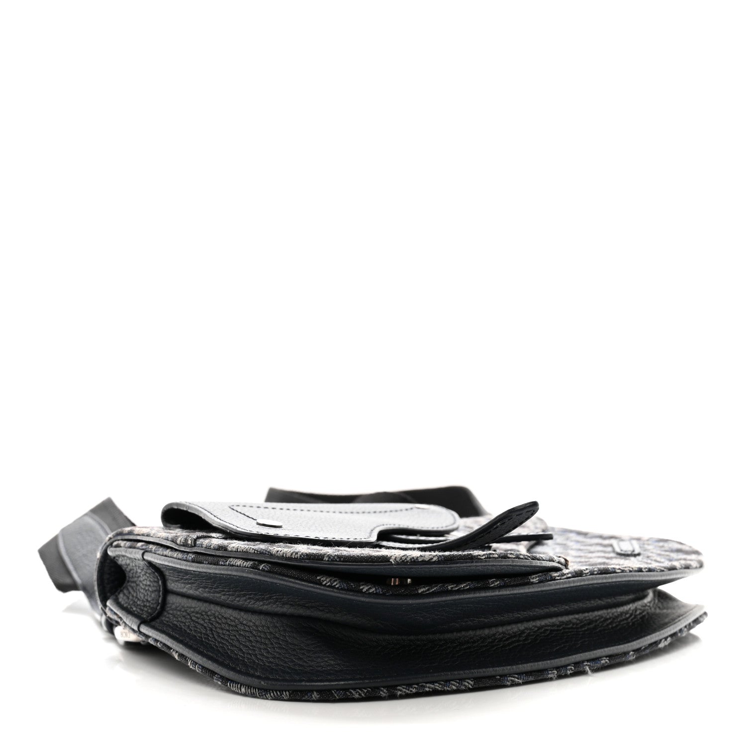 Christian Dior Oblique Saddle Messenger Pouch Blue Black 4 of 13