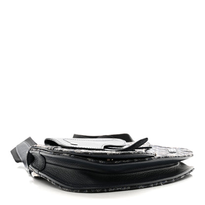 Christian Dior Oblique Saddle Messenger Pouch Blue Black 4 of 13