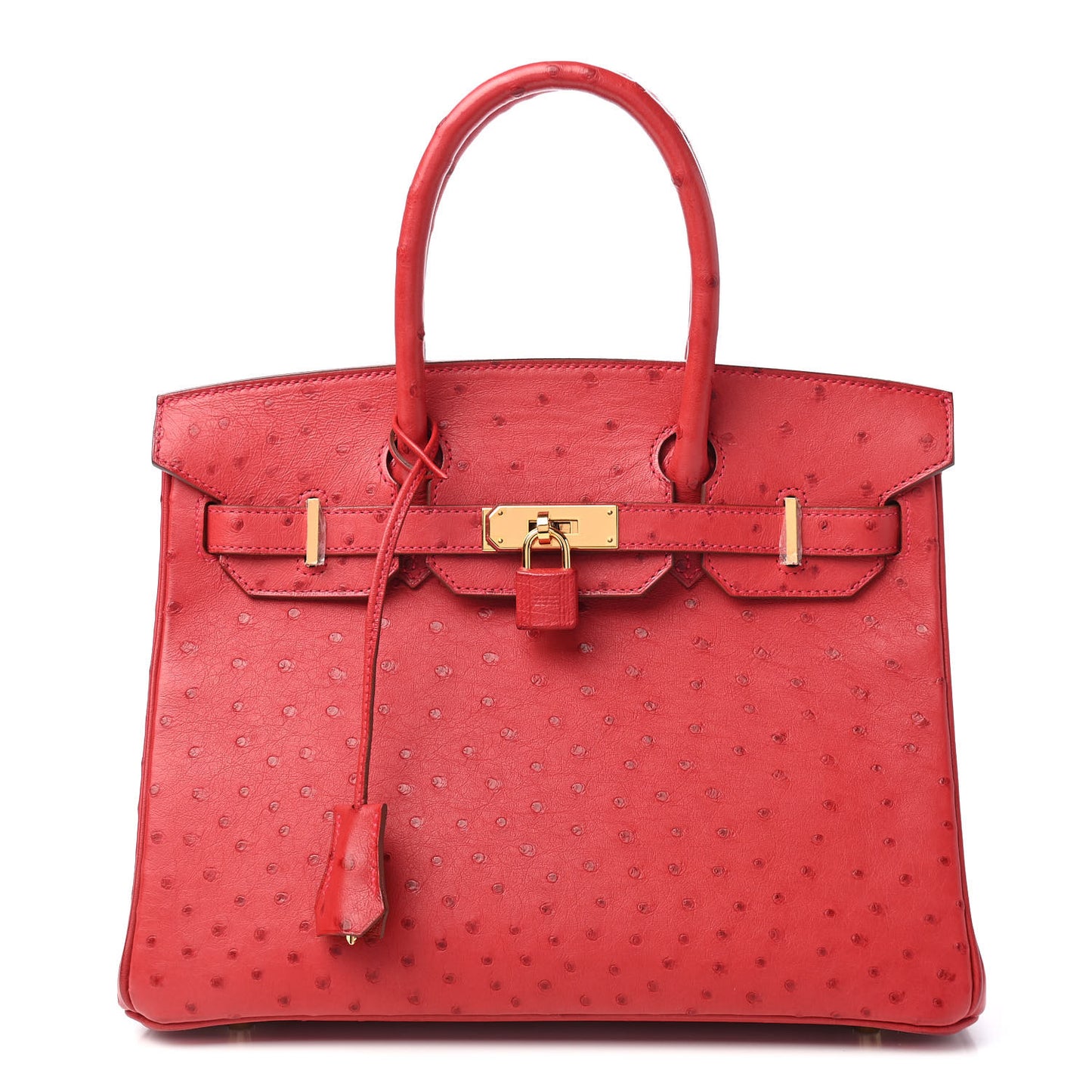 Ostrich Birkin 30 Rouge Vif