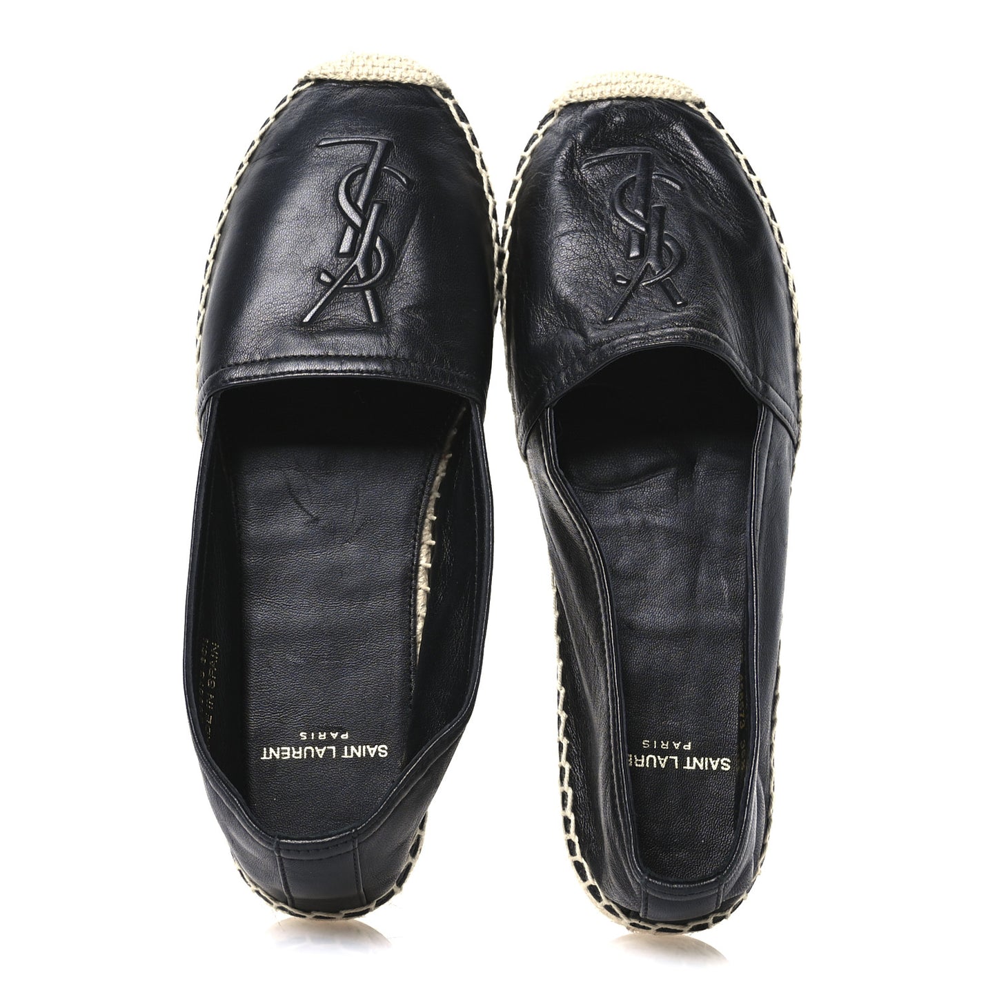 Lambskin Monogram Espadrilles 36.5 Black