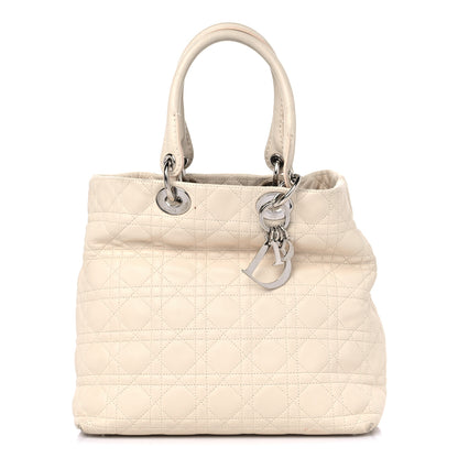 Christian Dior Lambskin Cannage Medium Soft Lady Dior Beige 1 of 19