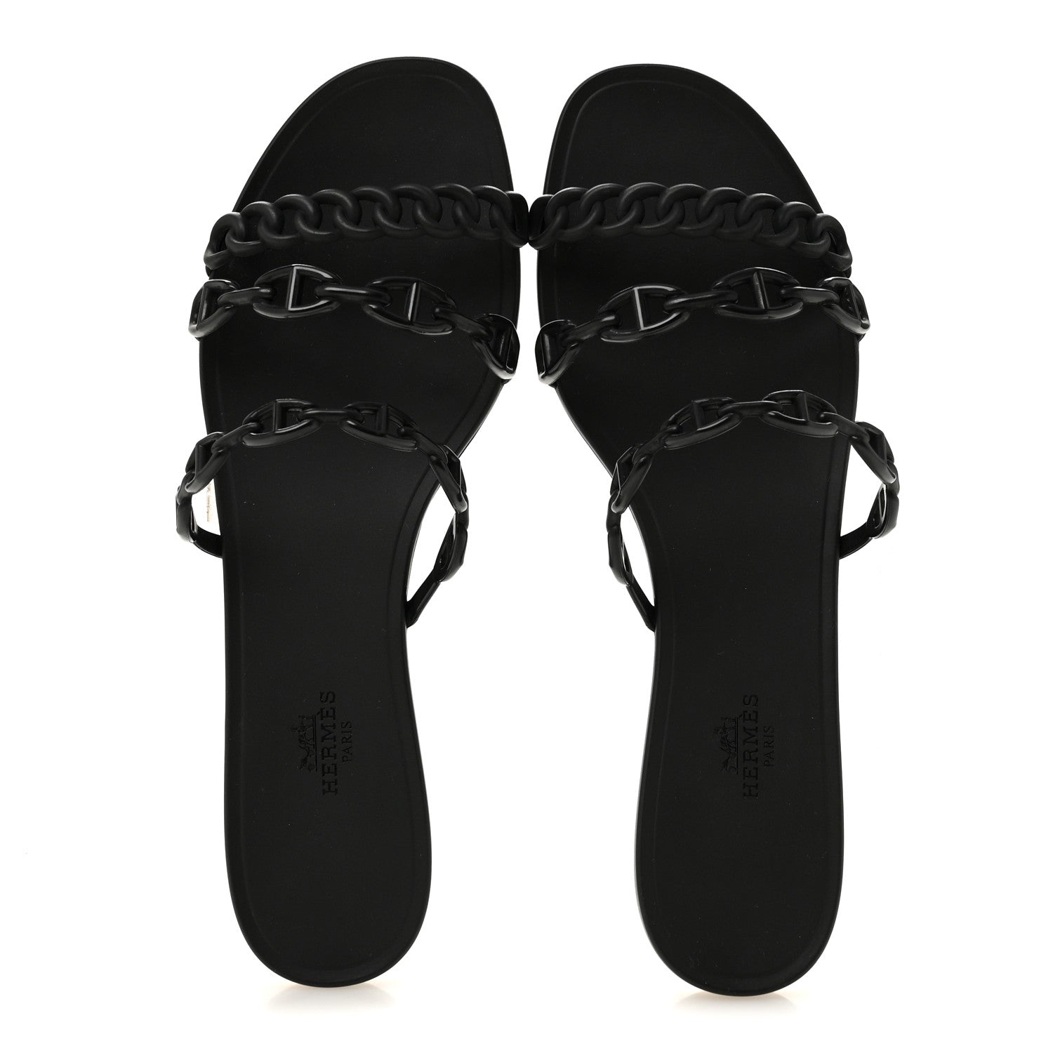 Hermes TPU Rivage Sandals 41 Black 2 of 10