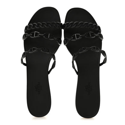 Hermes TPU Rivage Sandals 41 Black 2 of 10