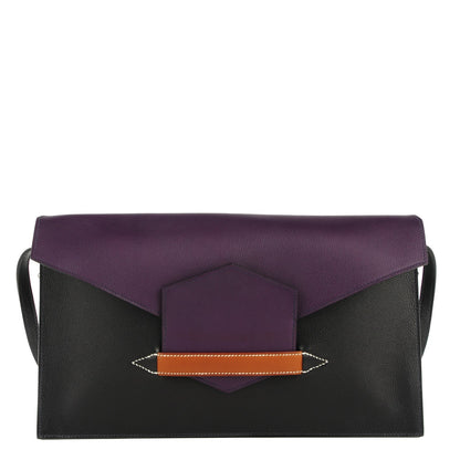 Hermes Evercolor Faco Clutch Ultraviolet Black 1 of 7