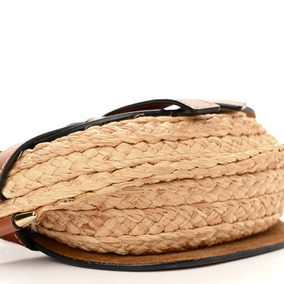 Loewe Calfskin Raffia Mini Gate Crossbody Bag Natural Tan 9 of 13