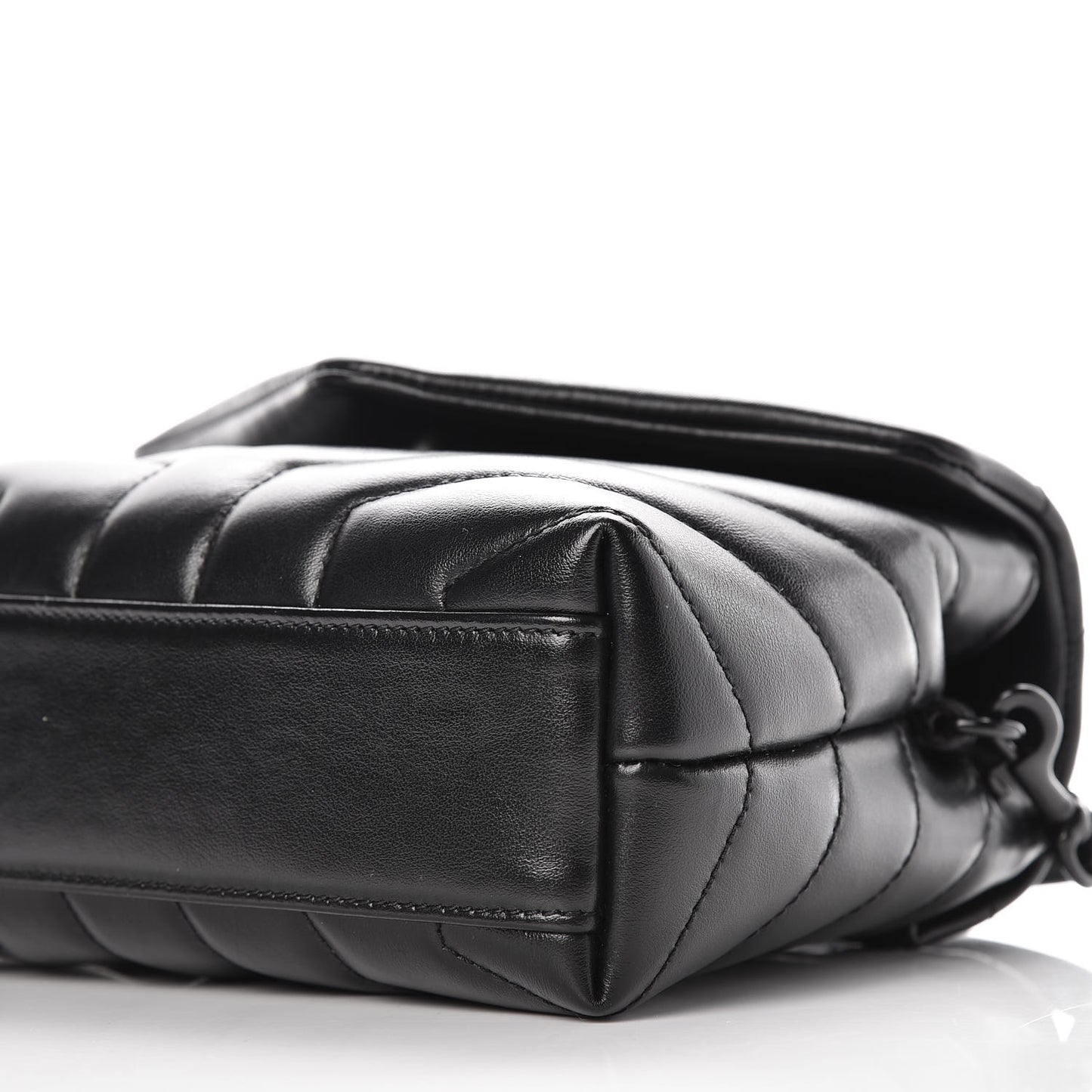 Calfskin Y Quilted Monogram Toy Loulou Crossbody Bag Black