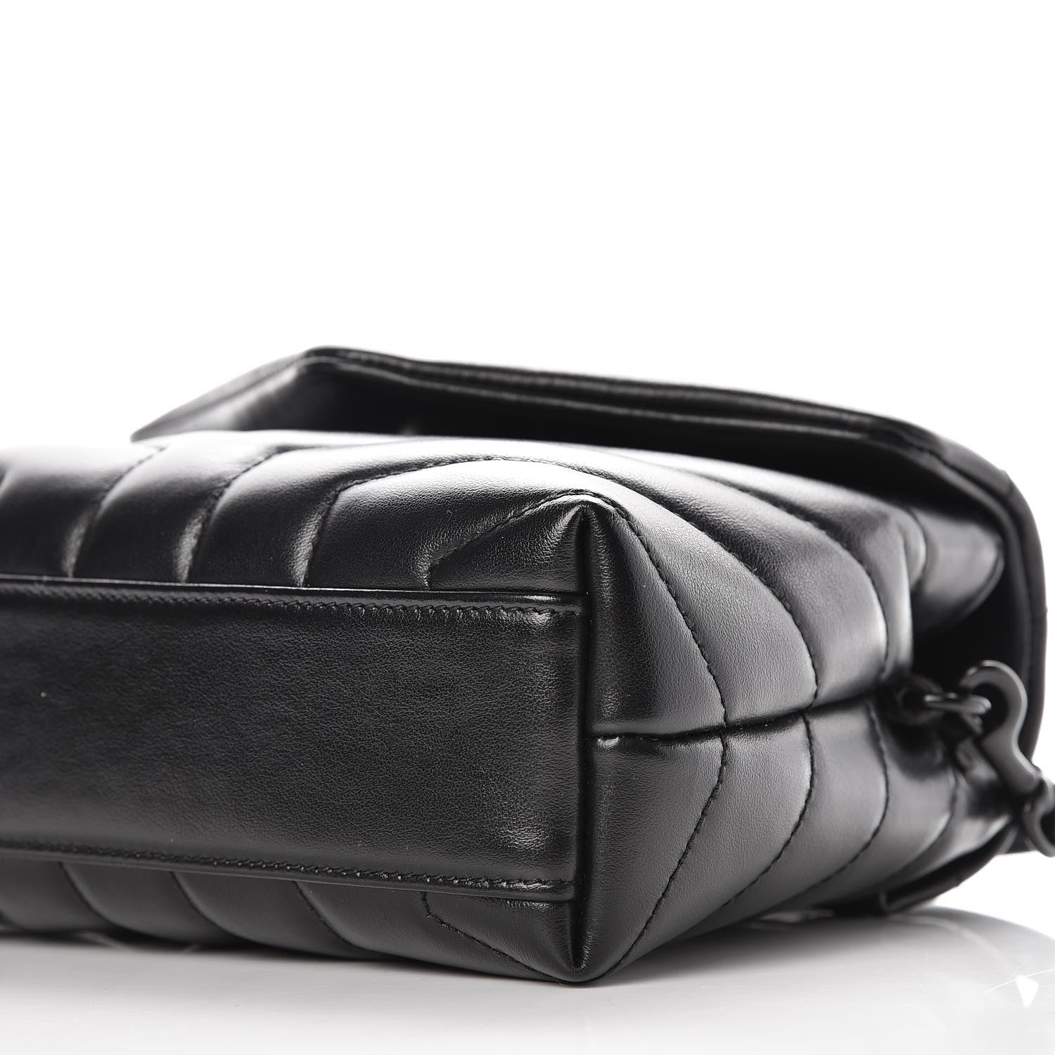 Saint Laurent Calfskin Y Quilted Monogram Toy Loulou Crossbody Bag Black 10 of 11