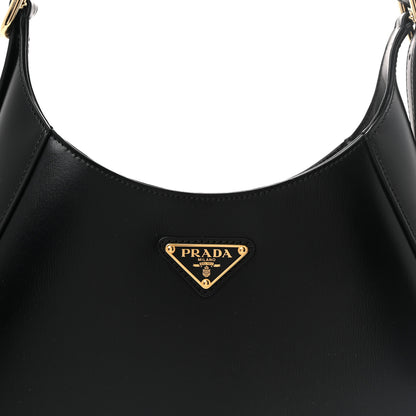 Prada Box Calfskin Shoulder Bag Black 7 of 9