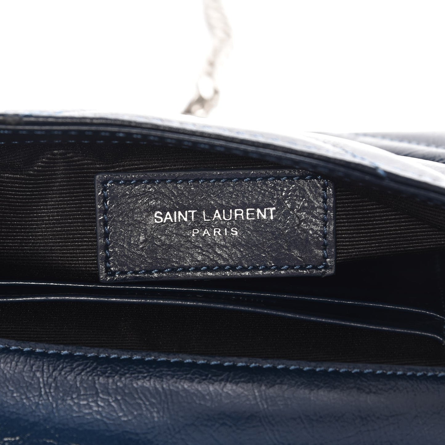 Sheepskin Matelassé Monogram Classic Baby Punk Chain Bag Blue