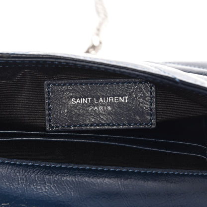 Saint Laurent Sheepskin Matelassé Monogram Classic Baby Punk Chain Bag Blue 6 of 7