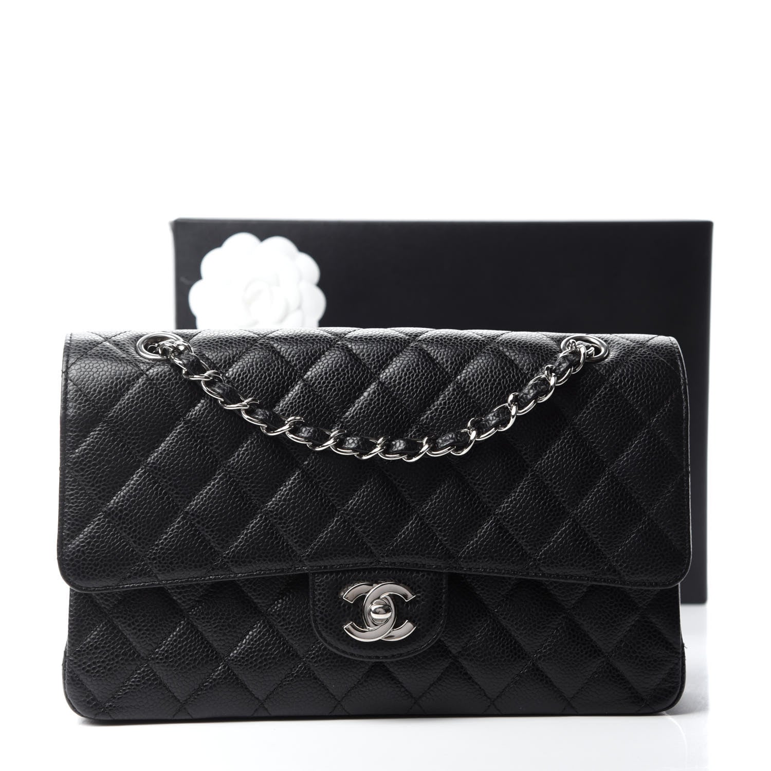 Chanel Caviar Quilted Medium Double Flap Black 12 of 12